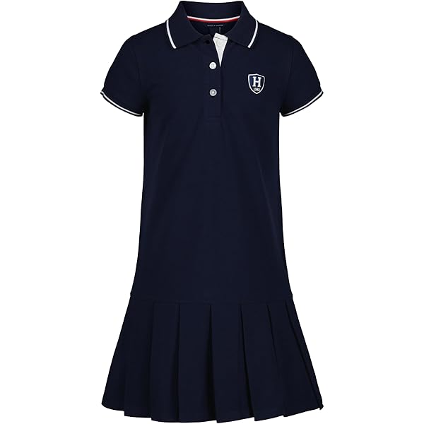 Amazon.com: Tommy Hilfiger Girls' Short Sleeve Knit Polo Dress, Everyday  Casual Wear, Soft & Comfortable Fit, Varsity Stripe Strawberry, 8-10:  Clothing, Shoes & Jewelry