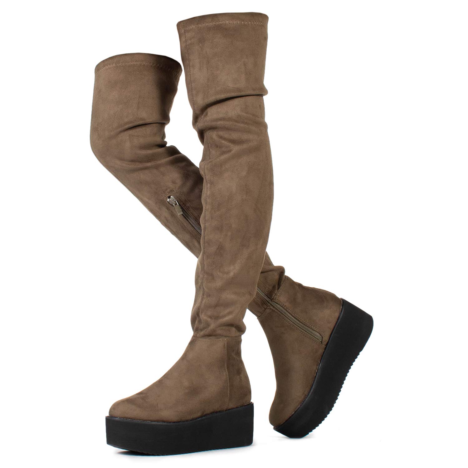 narrow thigh high boots