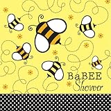 Creative Converting Baby Shower Buzz BaBee 18 Count 2-Ply Paper Lunch Napkins