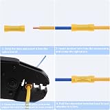 Electrapick 150Pcs Crimp Butt Connectors Insulated Straight tin-plated copper view 3
