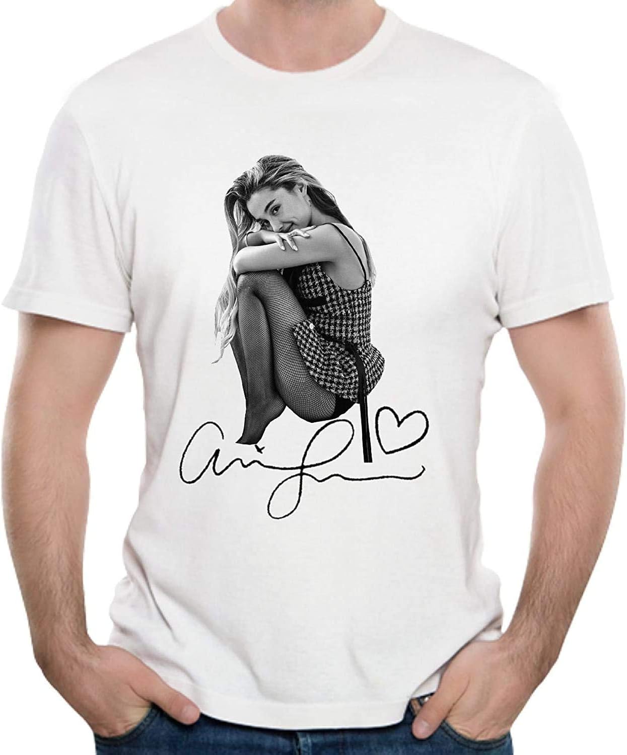 Ariana T-Shirts Grande Cotton Men's T-Shirts Short Sleeve Tees & Tops Clothing