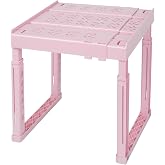 Piffny Locker Organizer Shelf， Adjustable Width and Height, Ideal Locker for School, Office, and Gym Lockers&hellip; (Pink)
