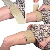 URSA Thigh Straps - Beige (Standard Pouch) 63 x 10cm | Low-Profile Radio Mic Transmitter Strap, Soft, Stretchy, Breathable Bands for Location Sound, Theatre, Film, Wedding Shoots