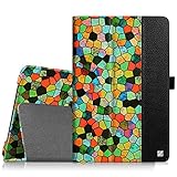 Fintie Samsung Galaxy Tab 4 7.0 Folio Case - Slim Fit Premium Vegan Leather Cover for Samsung Tab 4 7-Inch Tablet, Stained Glass Black
