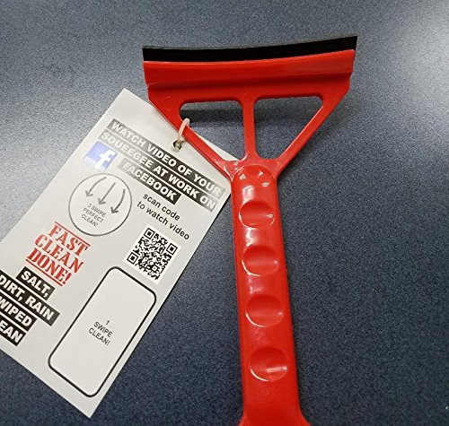 TRUKR STIK Truck and Large Vehicle Convex and Side Mirror Cleaning Squeegee (Red) - Thumbnail 2