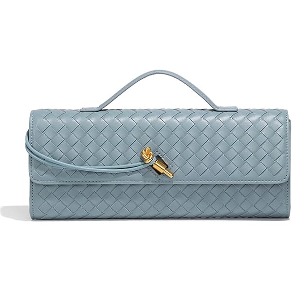 KUNGFUMA Women's for Woven Evening Bags Vegan Leather Clutch