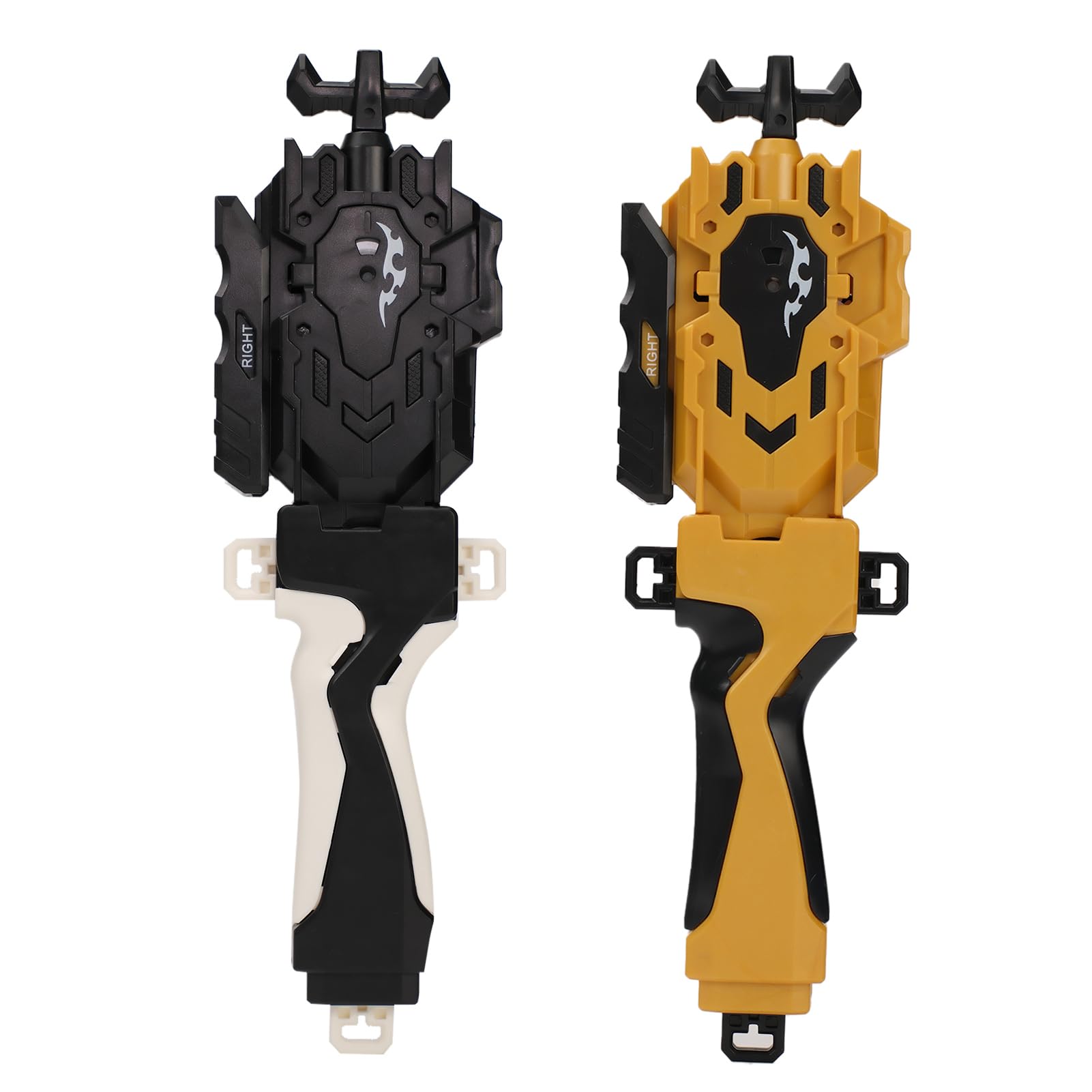 Photo 1 of 2 Pack String Launchers and Grips, Battling Burst Launcher, Left/Right Spin, Only Compatible with Burst, Two Launch Modes Gyros(Black+Golden)