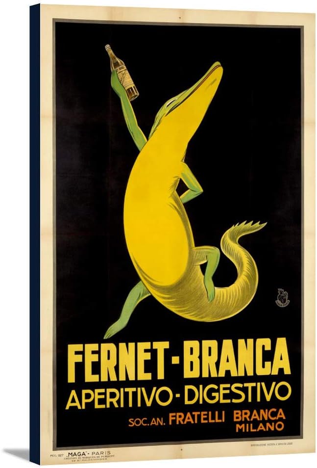 Fernet - Branca Vintage Poster France c. 1932 (16x24 Gallery Wrapped Stretched Canvas)