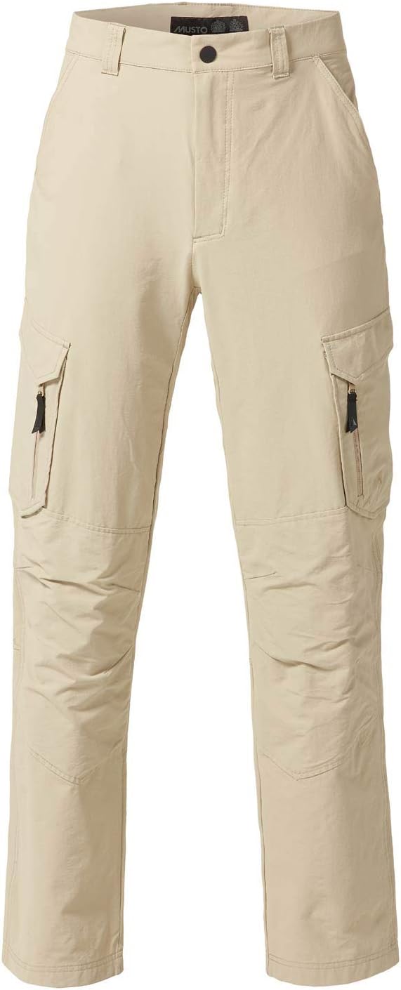 Musto Essential UV Fast Dry Trouser in Light Stone - Long Leg 86cm - Lightwaight Sailing and Yachting Trousers