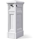 Step2 Atherton Reserve Storage Mailbox &amp; Post, Extra Storage, Weather Resistant, Large Outdoor Mailboxes, Made of Durable Plastic, Easy to Install, Flag Included, Classic White