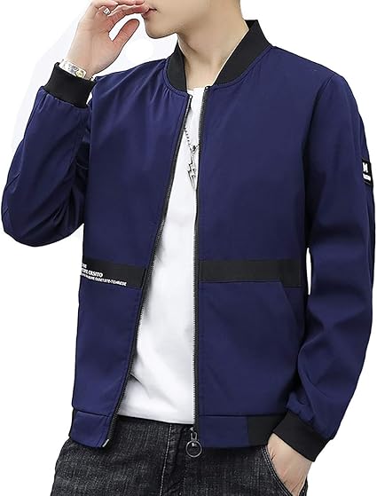 Amazon ブルゾン メンズ 長袖 春秋 Ma 1 ジャケット ポケット付き 軽量 カジュアル アウター 防風 無地 大きいサイズ 绿 5xl コート ジャケット 通販