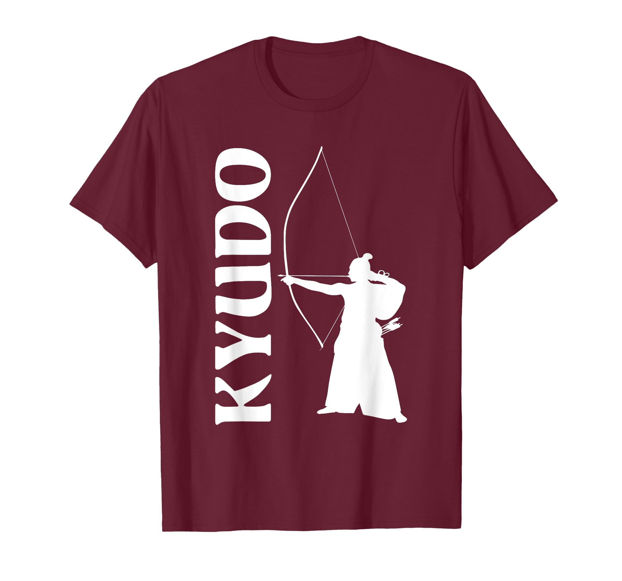 Kyudo Archery Samurai Japanese Archery yumi bows T-Shirt, Men, Burgundy, Medium