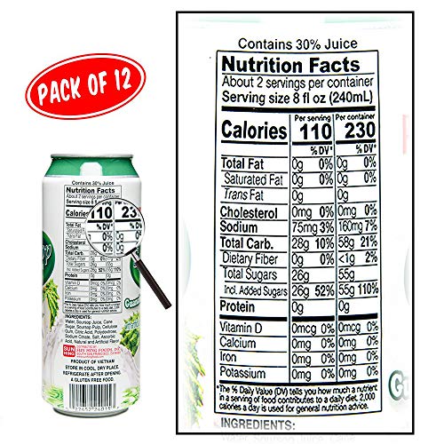 Parrot Brand Canned Soursop Juice Drink With Pulp 16.4 fl. oz.(Pack of