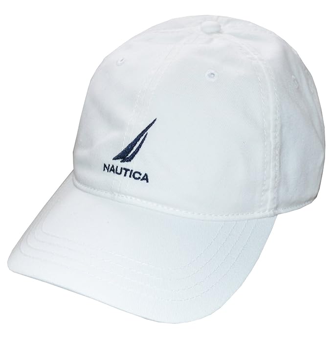 Nautica Men Adjustable Logo Hat Cap (One Size, White) Amazon.in