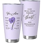 OHORTEB Christian Gifts of Faith and Encouragement for Women - 20oz Inspirational Tumbler with Bible Verse, Stainless Steel Religious Gift for Mom, Sister, Friend on Mother's Day, Birthday