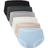 BAMBOO COOL Women's Underwear Soft Panties for Women Full Coverage Ladies Underpants Full Coverage Briefs,6 Pack
