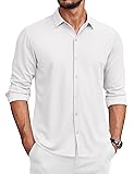 COOFANDY Men's Untucked Wrinkle Free Shirt Casual