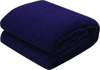 SNEHA Awesome Soft Single Bed Plain Fleece Blanket -Blue