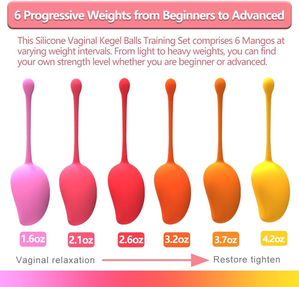 Kegel Balls for Women Beginners & Advanced, Ben Wa Balls Sets(6 Pcs Set), Kegel Exerciser Weights Products for Tightening,Doctor Recommended for Women & Girls Bladder Control & Pelvic Floor Exercises: Health & Personal Care