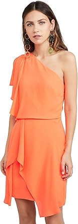 halston orange dress