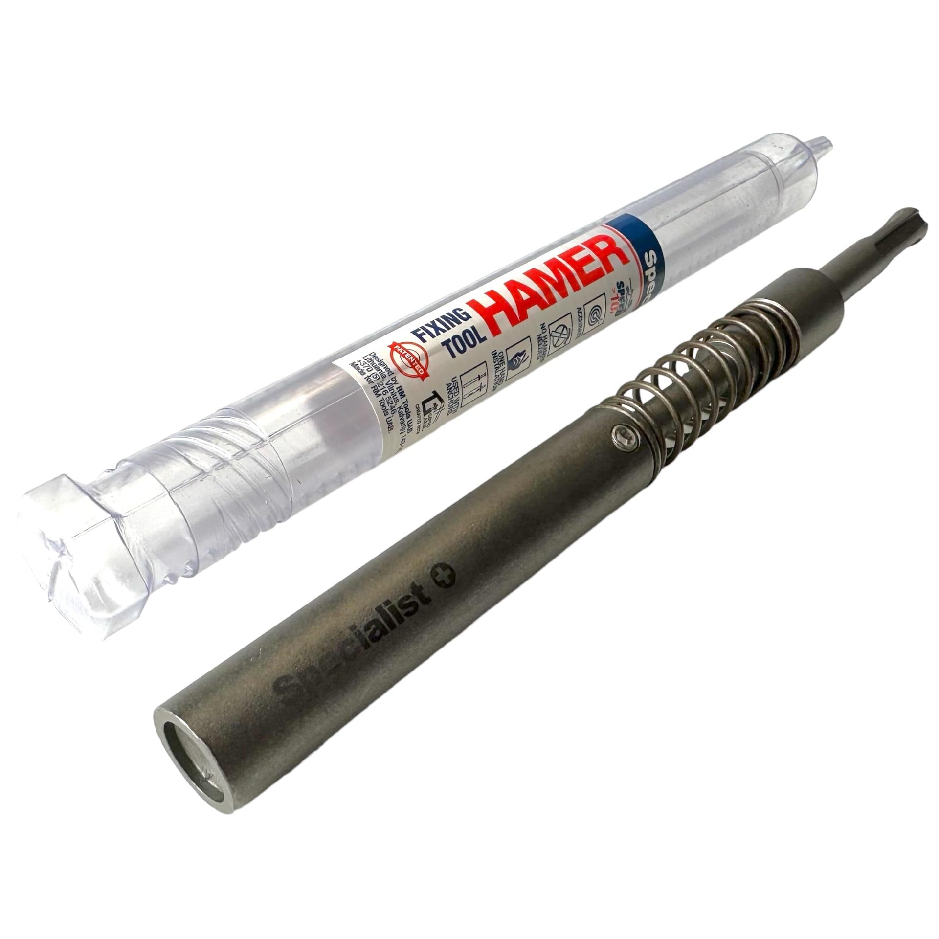 Specialist+ Hammer Nut Driver for Metal Dowels, Steel Aluminum Profiles for Mounting on Ceilings and Walls - Ceiling Installation in Drywall - Suitable for SDS-Plus Hammer Drills