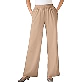 Woman Within Plus Size 7-Day Knit Wide-Leg Pull-On Pants
