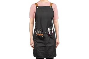 Superhairpieces® Hair Stylist Apron with Multiple Pockets -Adjustable Bleach Proof Barber or Dog Grooming Apron for Women/Men