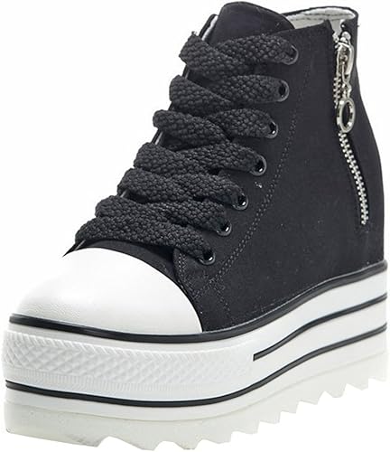 Amazon Angelcity 厚底 スニーカー 8cm インソール レディース 軽量 レースアップ ローカット ハイカット プラットフォーム 白 黒 Cfcq414 1 24 0cm 黒 Angelcity スニーカー