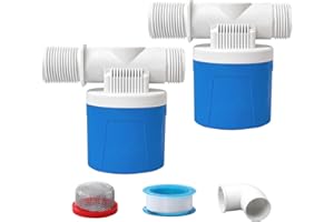 BREADEEP 1" Side Inlet Water Float Valve, 2 Pack Automatic Water Level Control Valve For Water Tank Water Trough Pool Livestock Troughs Distille Solar Energy Auto Pot Aquarium