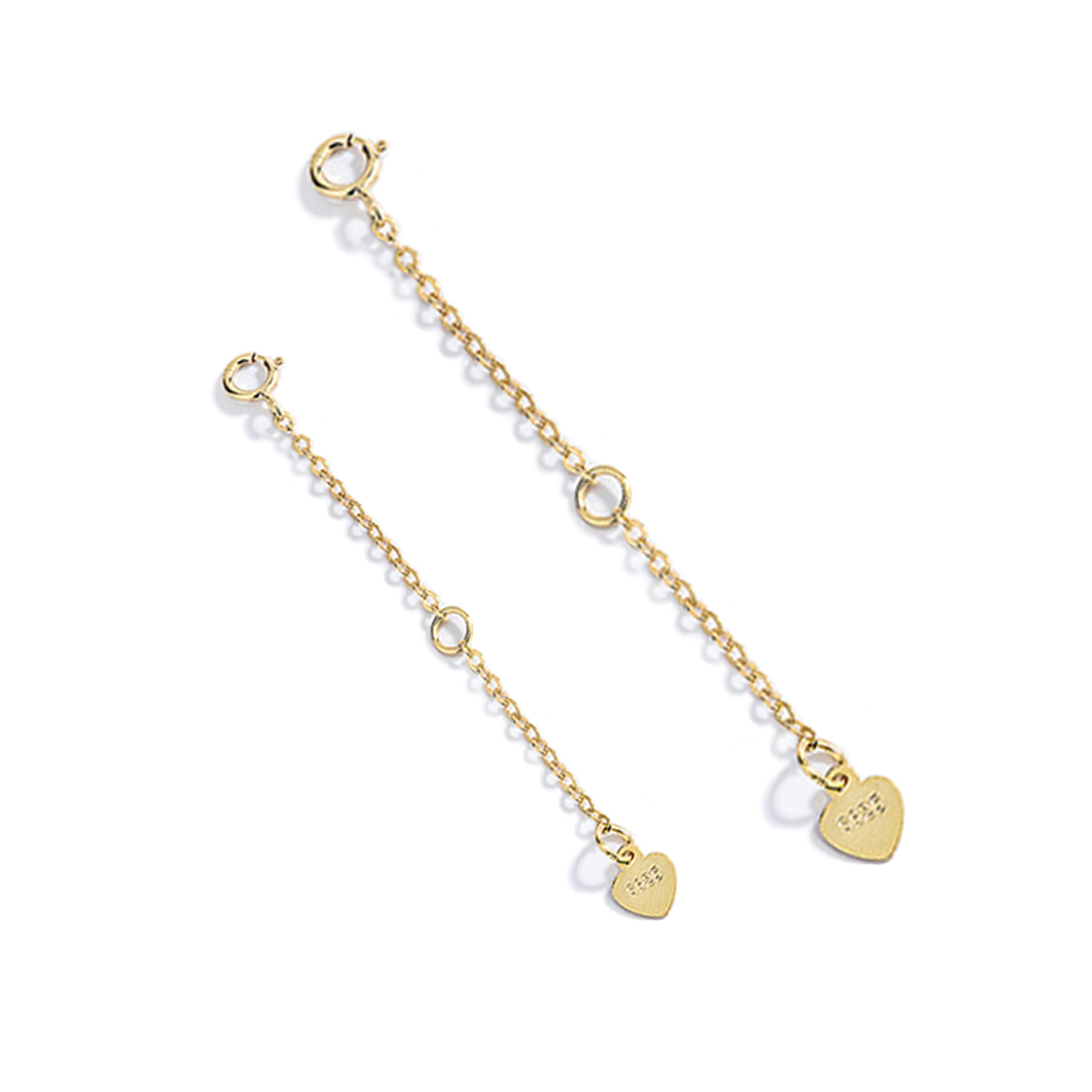 Buer Homie 2PCS Necklace Extender Silver 925, 2"/ 3" Chain Extension For Bracelet Or Anklet, 925 Sterling Silver Chains for Jewellery Making DIY (Rose Gold)