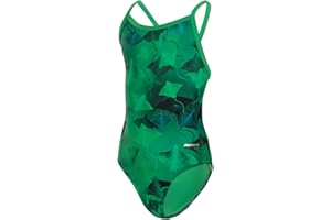 Sporti Thin Strap Girls' Athletic One-Piece Swimsuit – Competitive Bathing Suit, Chlorine Resistant for Youth Swimmers