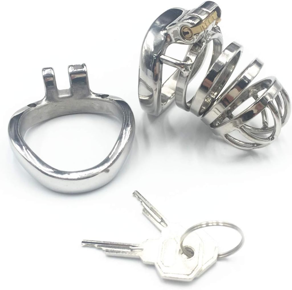Male Chastity Cage Stainless Steel Cock Cage HBS042 (Full