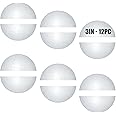 Styrofoam Half Balls 3 Inch,12PC Large White Half Foam Balls for Crafts, DIY Craft Giant Foam Balls for Home and School,Smoot