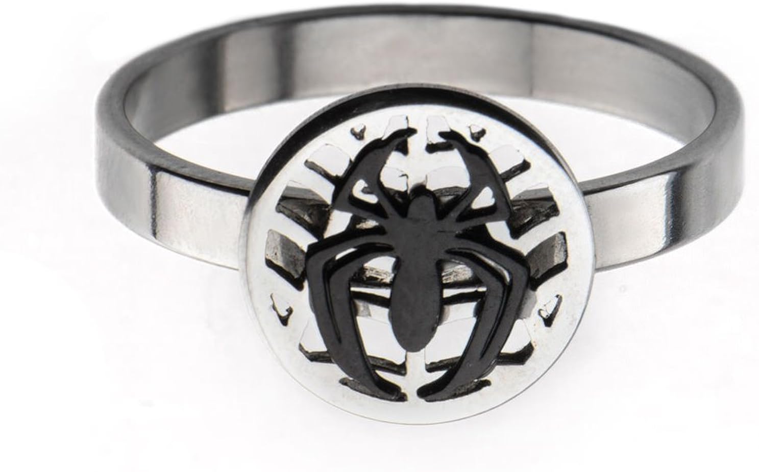 Marvel SpiderMan Spider On  Stainless Steel Ring Amazon.co.uk