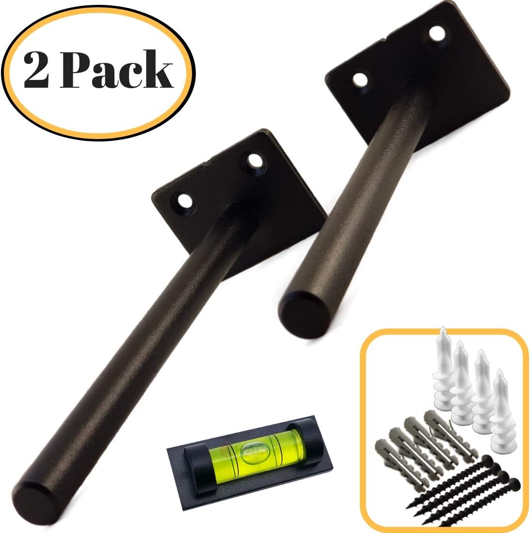 Heavy Duty Metal Floating Shelf Brackets 6 Inch