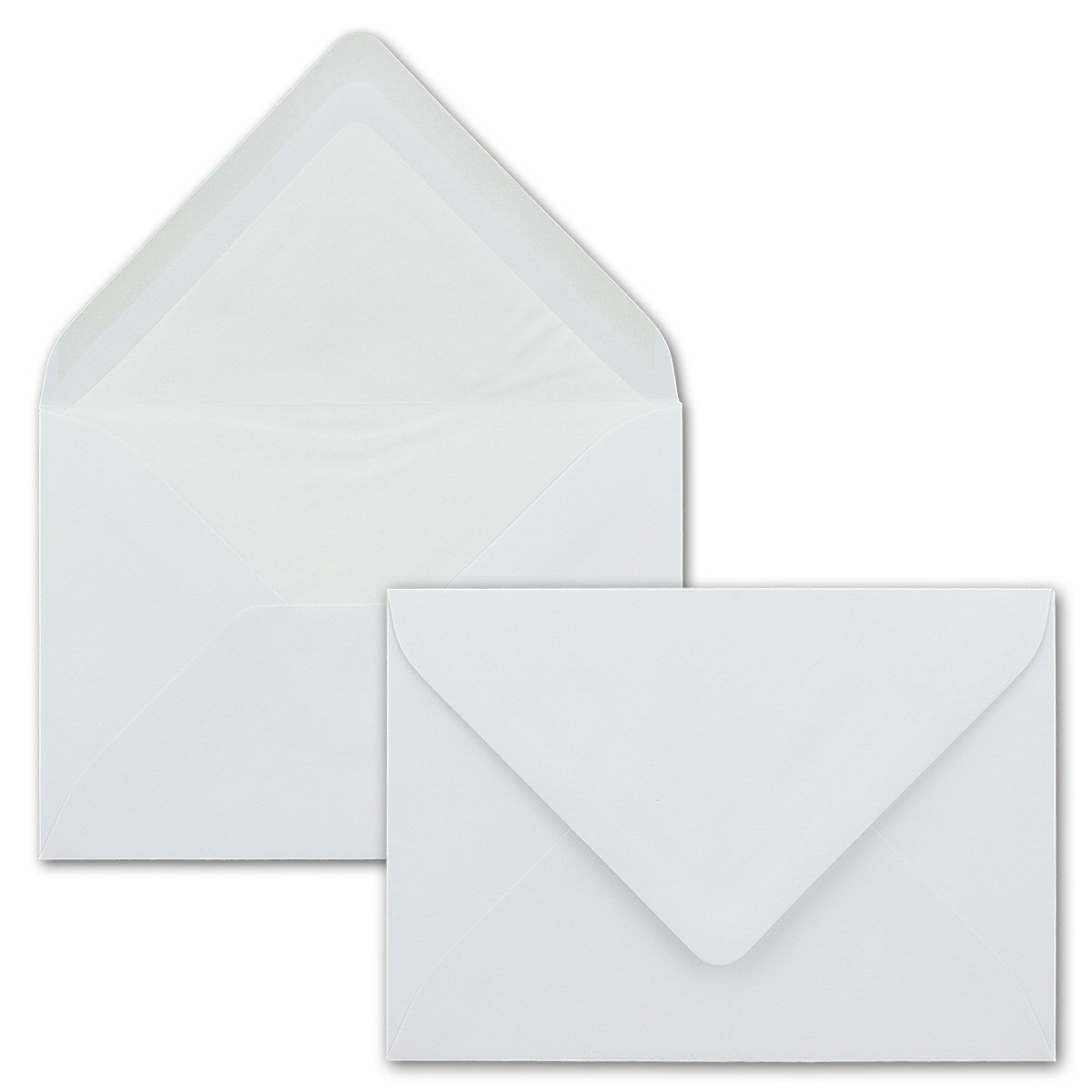 Neuser FarbenFroh Envelopes B6 176 x 125 mm, Wet Sealing, Coloured with White Inner Lining, Gesamtparent 25 Umschläge White