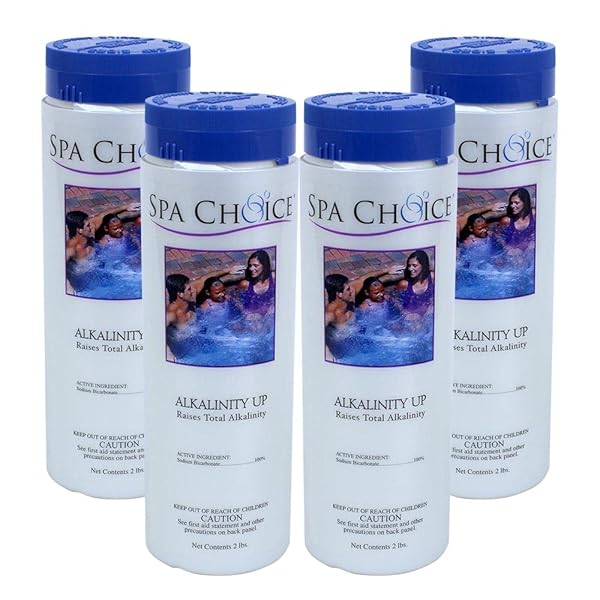 SPACHOICE 2 LB SPA CHEMICAL ALKALINITY INCREASER UP FOR HOT TUBS AND SPAS 4X2 LB BOTTLES (8 LBS, TOTAL)