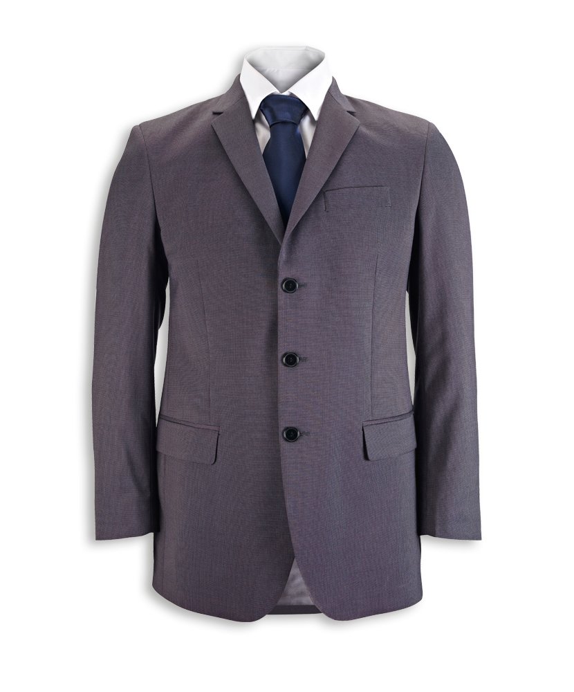 Alexandra Icona STC-NM2CH-48T Men's Classic Fit Jacket, Plain, Tall, 77% Polyester/21% Viscose/2% Elastane, Size: 48, Charcoal