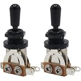 Cheerock 3-Way Toggle Switch Pickup Selector for Electric Guitar Black | metal body construction, Les Paul SG compatible, easy drop-in install, 3-position smooth switching, tone and rhythm control
