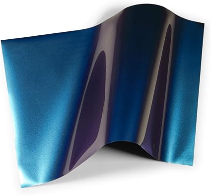 Amazon cm 約1メートル 02 青色変化パープルの術 色が変わる 角度によって色変化 熱転写ラバーシート アイロンシート アイロンプリントシートカッティング用シートカッティングシール カッティングステッカー Tシャツ 服 アイロンプリント用紙 文房具 オフィス用品