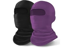 YESLIFE 2 Pieces Ski Mask, Balaclava Face Mask for Men and Women – Skiing, Snowboarding, Motorcycle & UV Protection