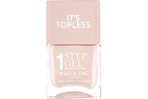 Nails Inc It's Topless Gel-Like Nail Polish, 4-in-1 Base Coat, Treatment, Color & Top Coat, Long Lasting, Strong, Chip Free Nails, Glossy Salon Quality Manicure, Air Dry Nail Polish, Renee, 0.47 Fl Oz