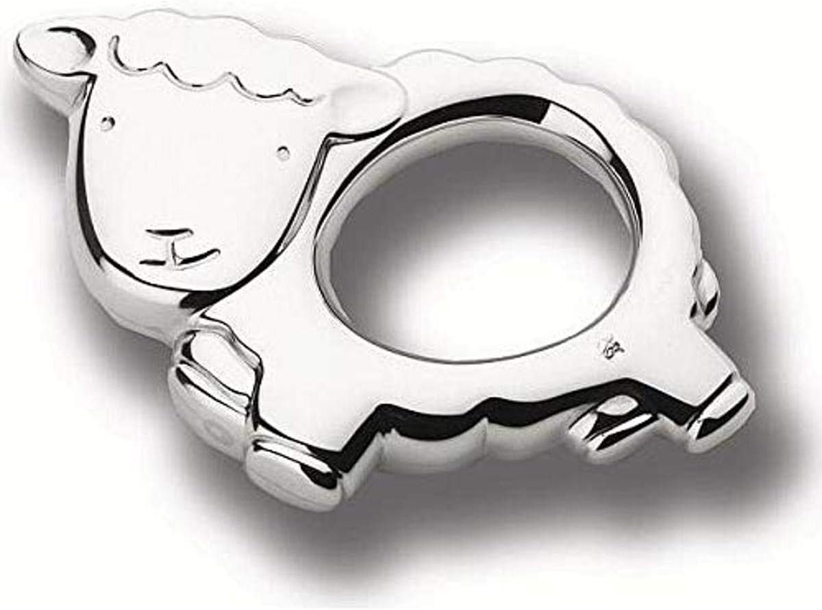 sterling silver baby rattle engraved