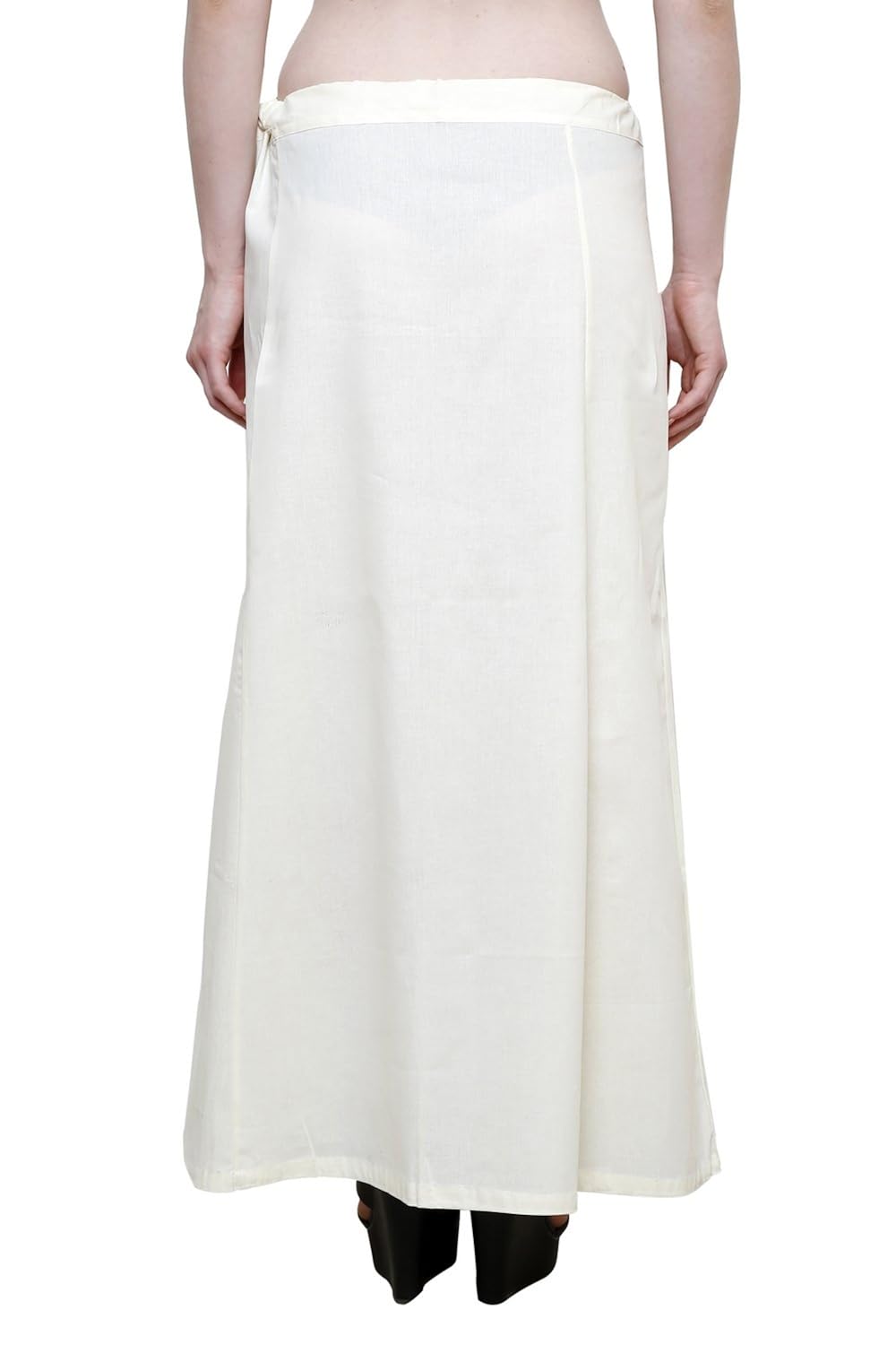 pistaa's women's cotton inskirt saree petticoats (ptccrm, cream, free size)