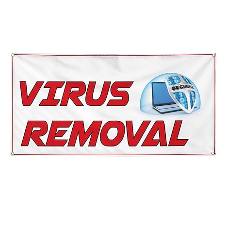 Amazon Com Vinyl Banner Sign Virus Removal 1 Style D Business