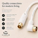Cable Mountain 1m Right Angle TV Aerial Coaxial Cable 75 Ohm Gold Plated view 2