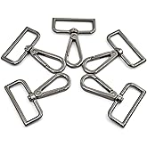 MELORDY 15 Pcs Metal Swivel Lobster Clasp Claw Push Gate Snap Hooks for DIY Crafts Keychain Purse Handbag Making (Gunmetal,1-1/2 inch)