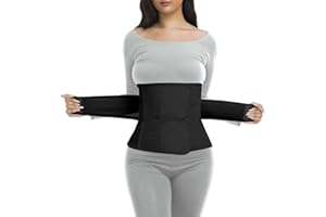 ChongErfei Postpartum Belly Band & Abdominal Binder Post Surgery Compression Wrap Recovery Support Belt (L, Black)