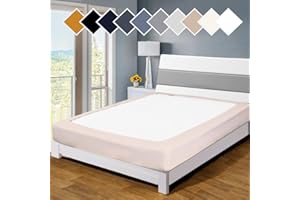 Twin Six Premium Bed Box Spring Cover, Update Bed Skirt, Mattress Protector Encasement,Twin/Twin XL Size, Linen