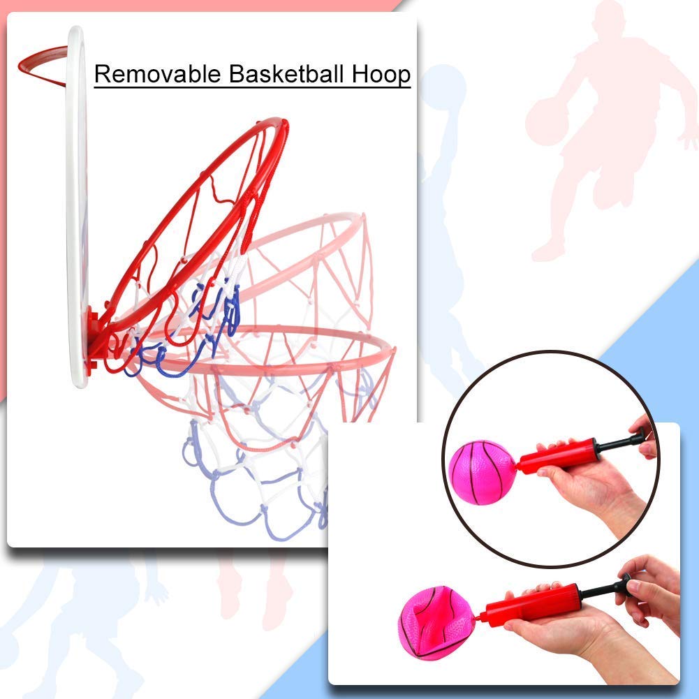 Akokie Basketball Hoop Mini Basketball Net Indoor Ball Pump Kids Girls Boys 3 4 5 6 Years Old